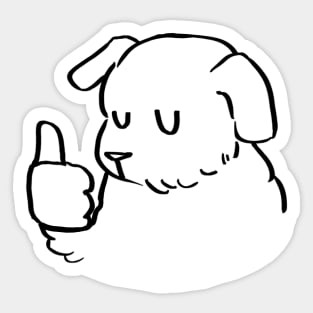 Thumbs Up Dog Sticker